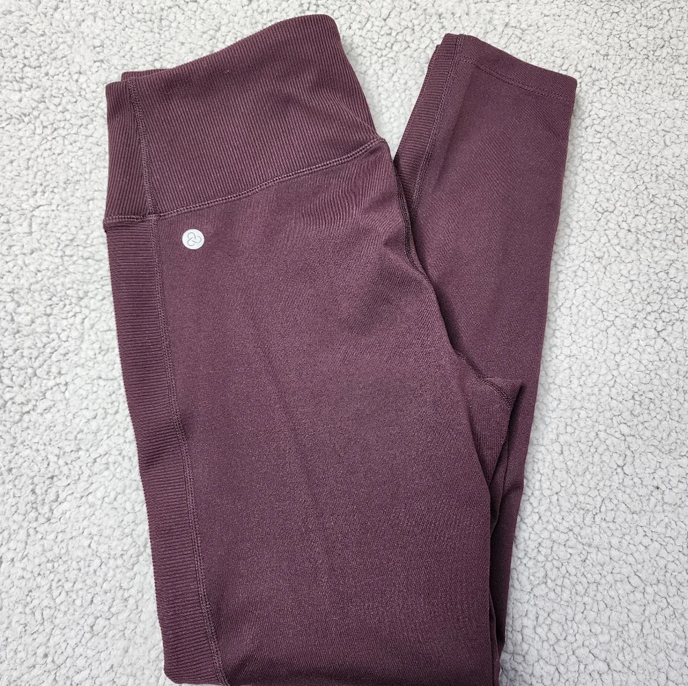 Zella Moto Ribbed High Waist Ankle Crop Leggings Size Medium - Picture 6 of 14